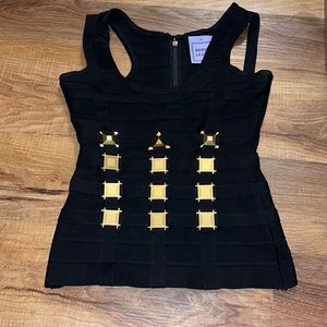 Herve Leger bustier buckle top
